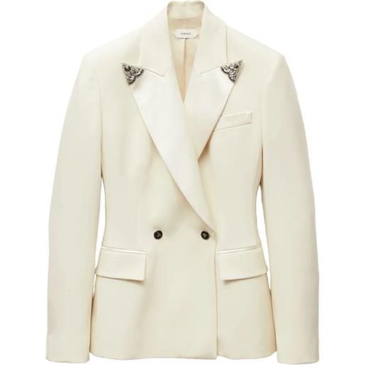 Versace embroidered stretch wool blazer