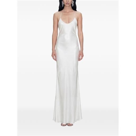 Atoir eden bead-embellished satin maxi dress - bianco