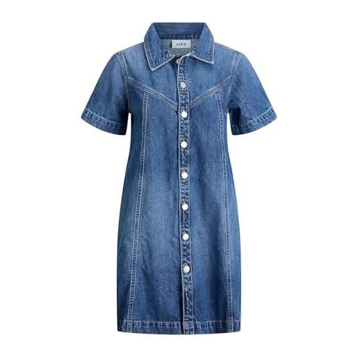 JJXX jxamara vestito in denim | standard fit, maniche corte, mini, casual, temperatura massima di 40°c ciclo molto delicato