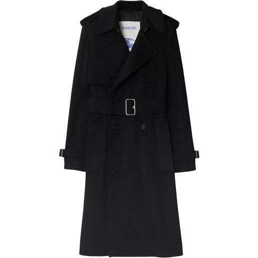 Burberry trench con revers a lancia - nero