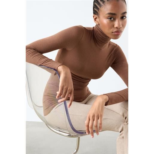 Intimissimi maglia ultralight con cashmere a collo alto naturale