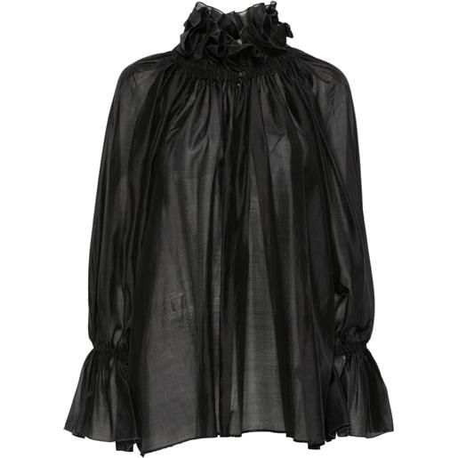 THELATEST blusa con ruches - nero