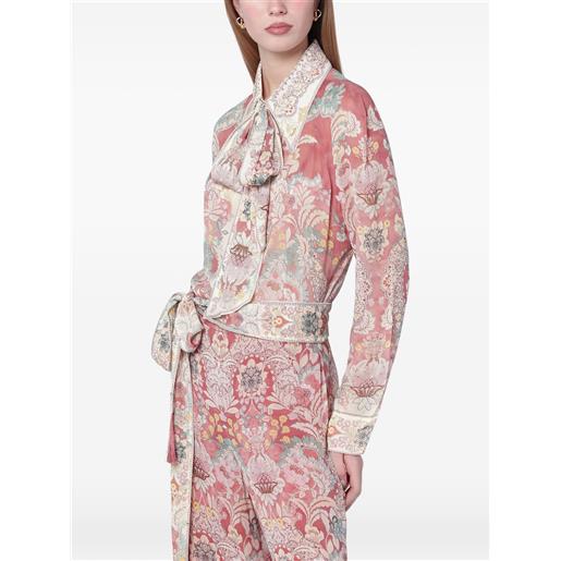 ZIMMERMANN camicia rebellion a fiori - rosa
