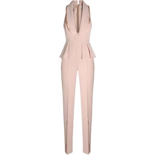 Elisabetta Franchi tuta intera con peplum - rosa