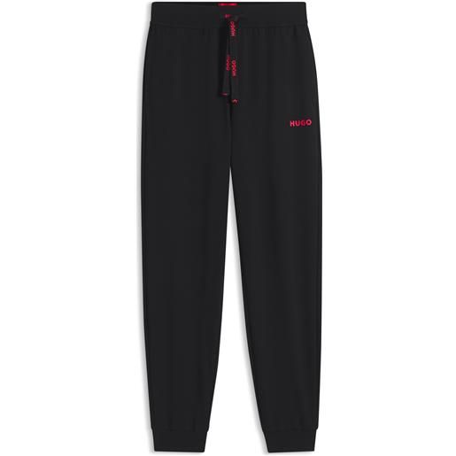 HUGO pantaloni della tuta in misto cotone, nero