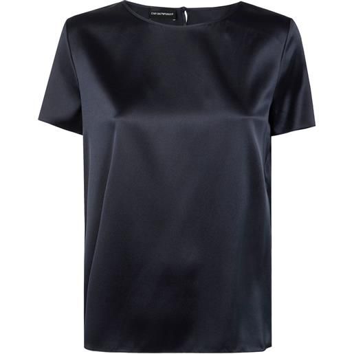Emporio Armani blusa in seta a maniche corte