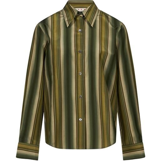 Marni camicia a righe - verde
