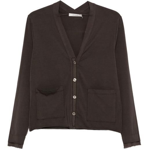 Kristensen Du Nord cardigan con frange - marrone
