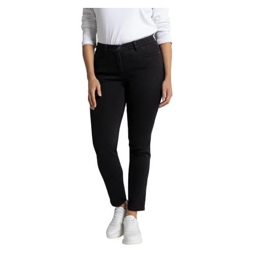 Ulla Popken donna pantaloni | taglie forti, plus size, skinny jeans modello sarah con taglio aderente a vita alta e cinque tasche 796779