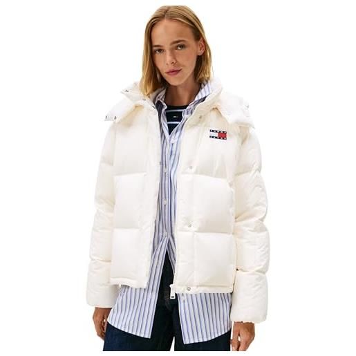Tommy Jeans donna piumino alaska grid down con cappuccio