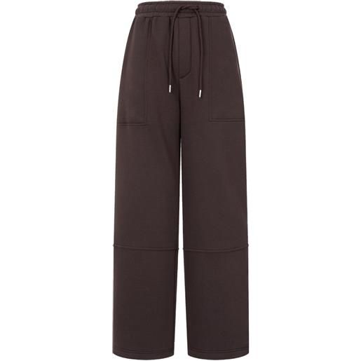 TOMBOY pantaloni sportivi foderati in pile - marrone