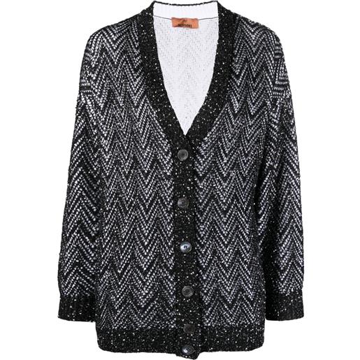 Missoni cardigan con scollo a v - nero