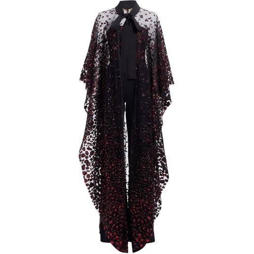 Elie Saab mantella con paillettes - nero
