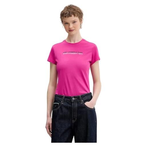 Karl lagerfeld jeans donne slim short sleeve reflection t-shirt