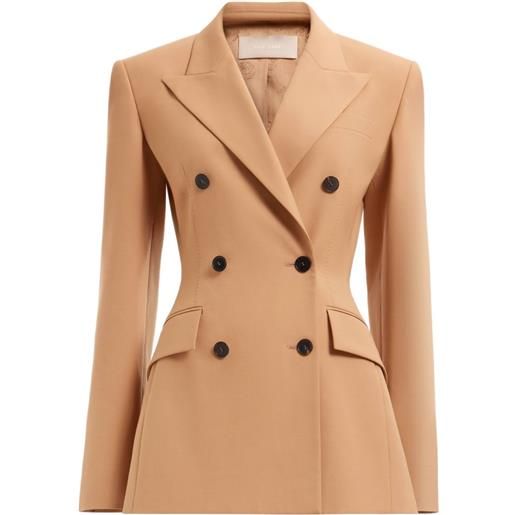 Elie Saab blazer doppiopetto con revers a lancia - toni neutri