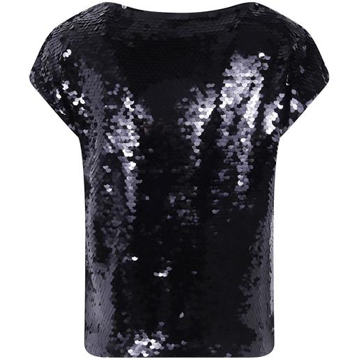 Alberta Ferretti blusa con paillettes - nero