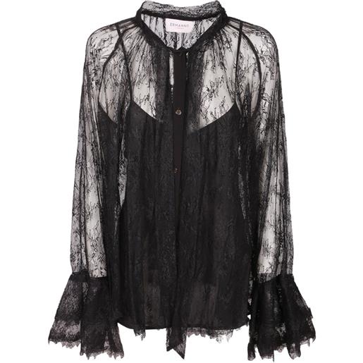 ERMANNO FIRENZE blusa con maniche svasate - nero