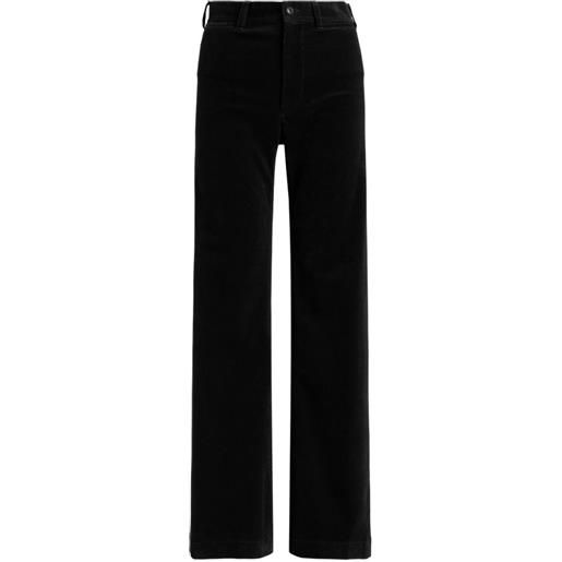 Polo Ralph Lauren pantaloni beaton svasati a coste - nero