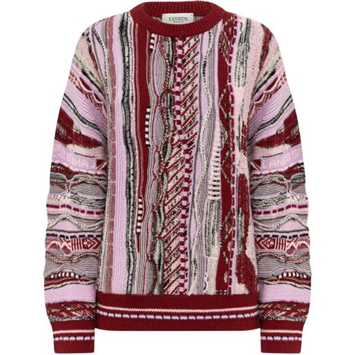 Laneus maglione con motivo jacquard - rosso