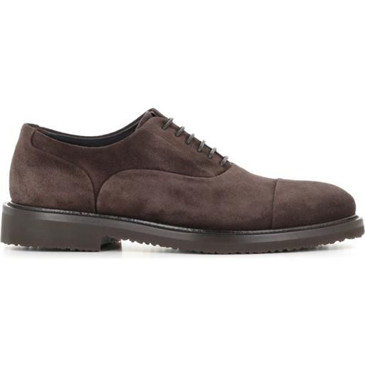 Tassinari oxford in pelle scamosciata con punta rinforzata - marrone