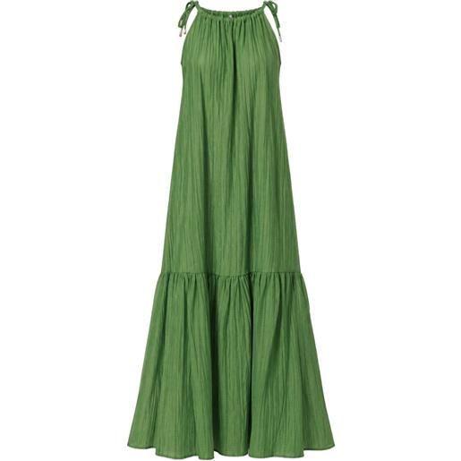 LIU JO abito lungo con ruches - verde