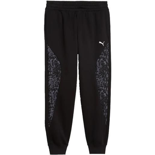 PUMA pantaloni PUMA animal da donna, nero
