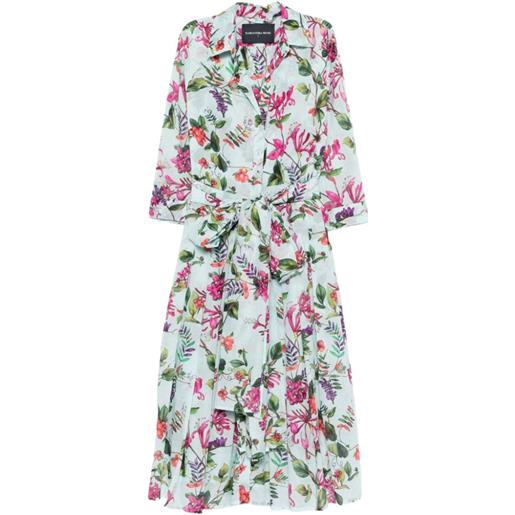 Samantha Sung abito audrey midi a fiori - blu