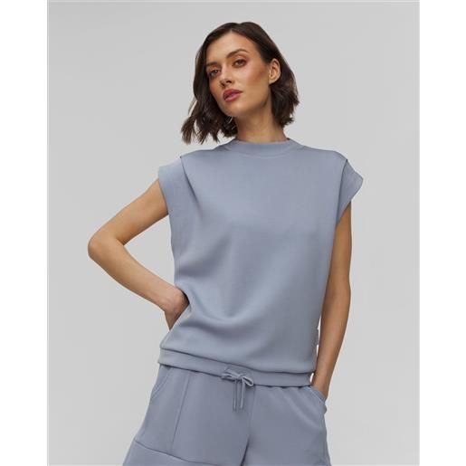 Varley felpa azzurra in viscosa da donna Varley otis sleeveless sweat