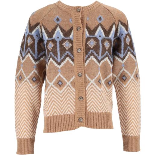 Ermanno Scervino cardigan con motivo geometrico - marrone