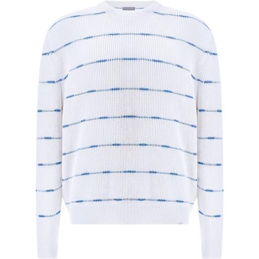 Paul & Shark maglione girocollo a righe - bianco