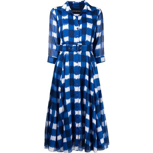 Samantha Sung abito corto a quadretti - blu