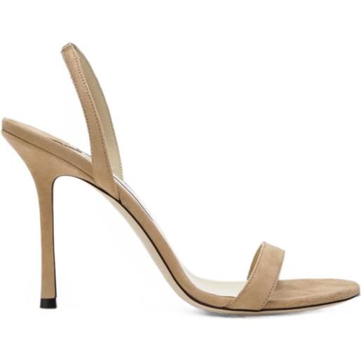 Jimmy Choo sandali jenn 100 con cinturino posteriore - toni neutri