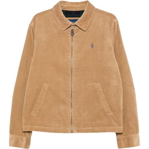 Polo Ralph Lauren giacca-camicia a coste con ricamo - toni neutri
