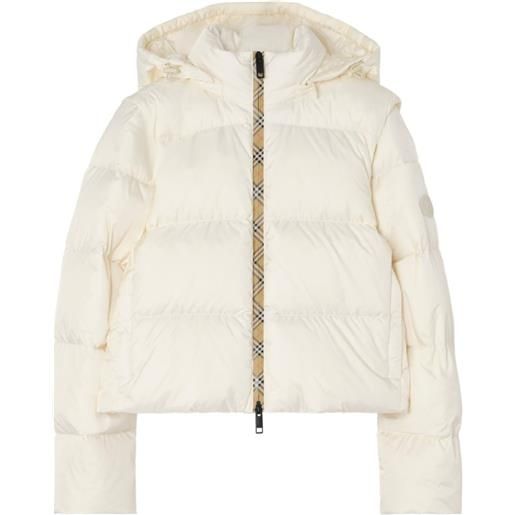 Burberry piumino langdale in nylon con maniche rimovibili - toni neutri