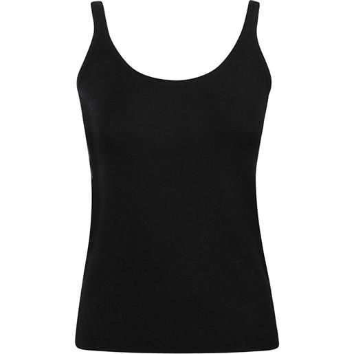 Max Mara canotta con scollo ampio - nero