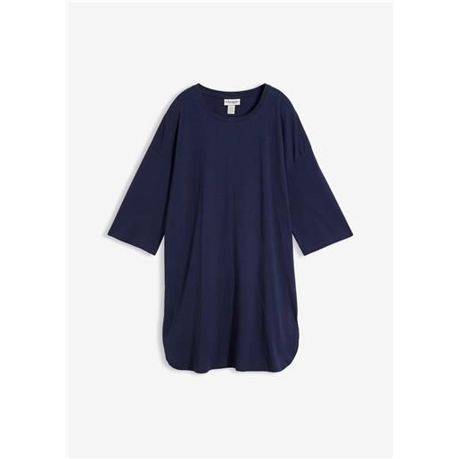 bonprix maglia lunga oversize in puro cotone biologico-blu