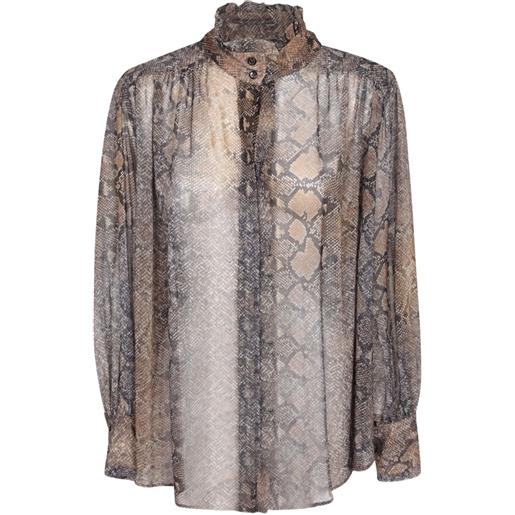 LouLou de Saison blusa con stampa - marrone