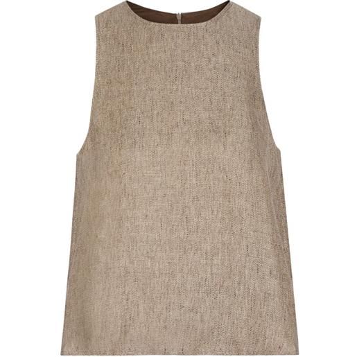 Emporio Armani top smanicato - toni neutri
