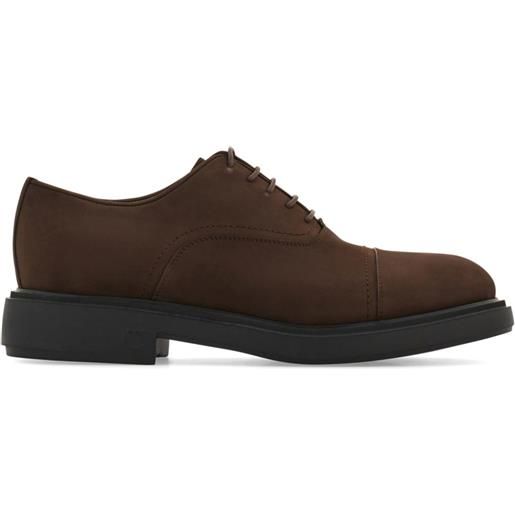 Ferragamo oxford con punta tonda - marrone