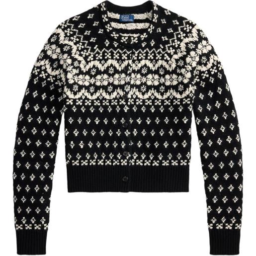 Polo Ralph Lauren cardigan fair isle - nero