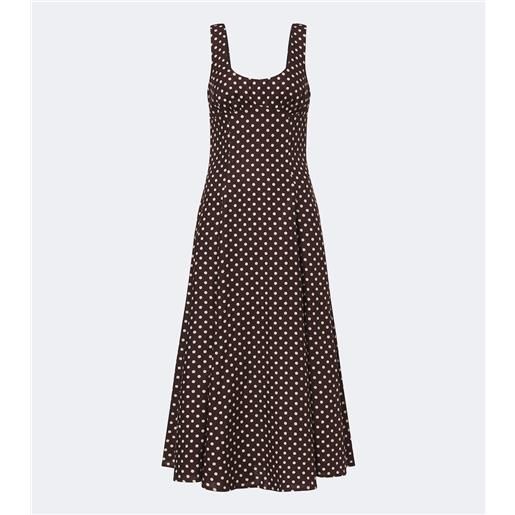 Faithfull abito midi esme in lino a pois