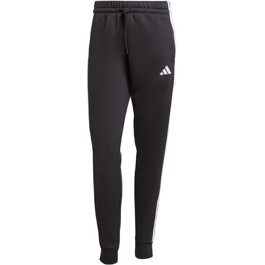 ADIDAS pantaloni adidas slim in pile essentials 3-stripes donna, nero