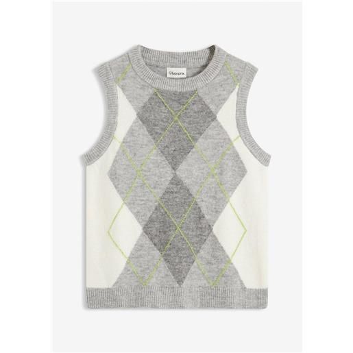 bonprix gilet in maglia-grigio