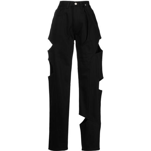 HELIOT EMIL jeans dritti asimmetrici - nero