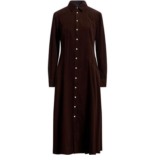 POLO RALPH LAUREN - vestito chemisier - testa di moro