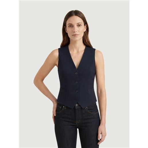 ANDREA MORANDO gilet taglio sartoriale blu