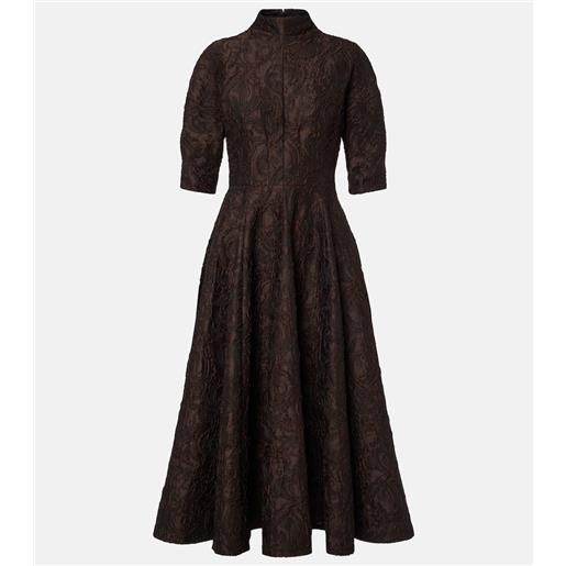 Emilia Wickstead abito lungo quinley in cloqué