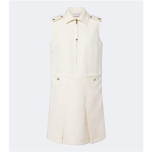 Moncler abito corto in gabardine di lana vergine