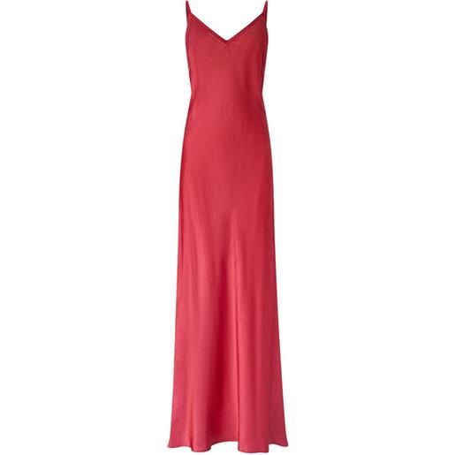 PINKO abito lungo in raso - rosso