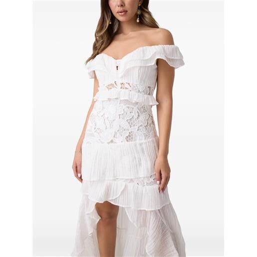 GUESS USA abito asimmetrico con spalle scoperte - bianco